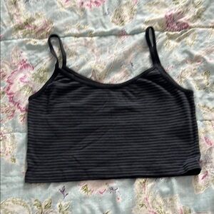 BRANDY MELVILLE Black Striped Women's Top